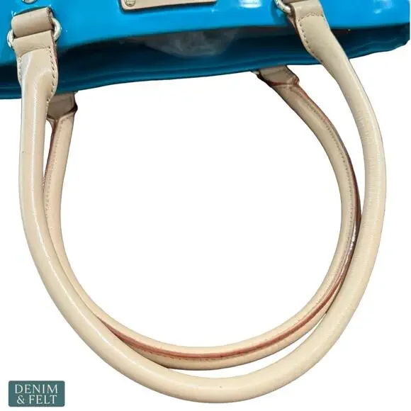 Kate Spade Rudy Henry Street Brightpeac Turquoise Patent Tote Shoulder Bag Luxe - Picture 12 of 16